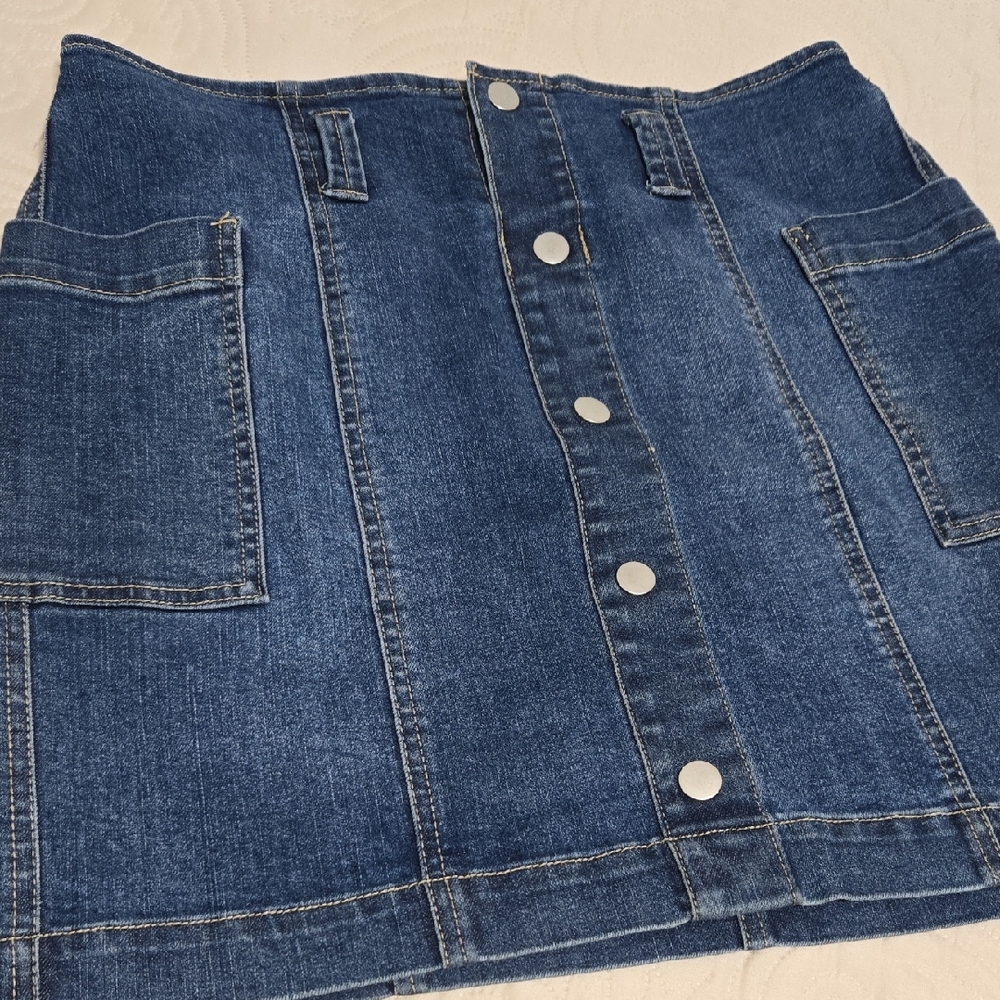 Tinseltown Blue Denim Skirt